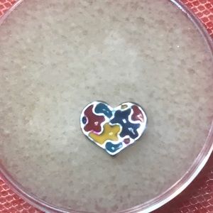 3/$10 Origami Owl multicolored Puzzle Piece Cause Awareness Heart Charm
